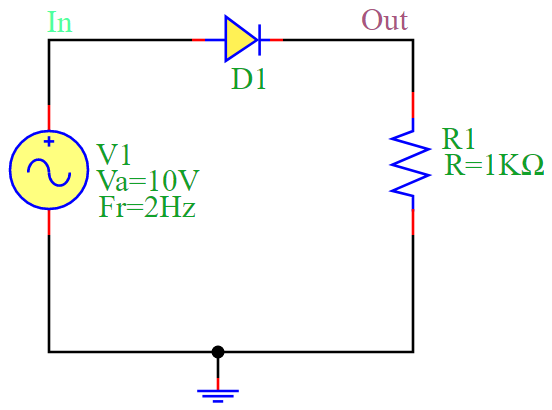 Half-Wave Rectification Circuit Diagram
